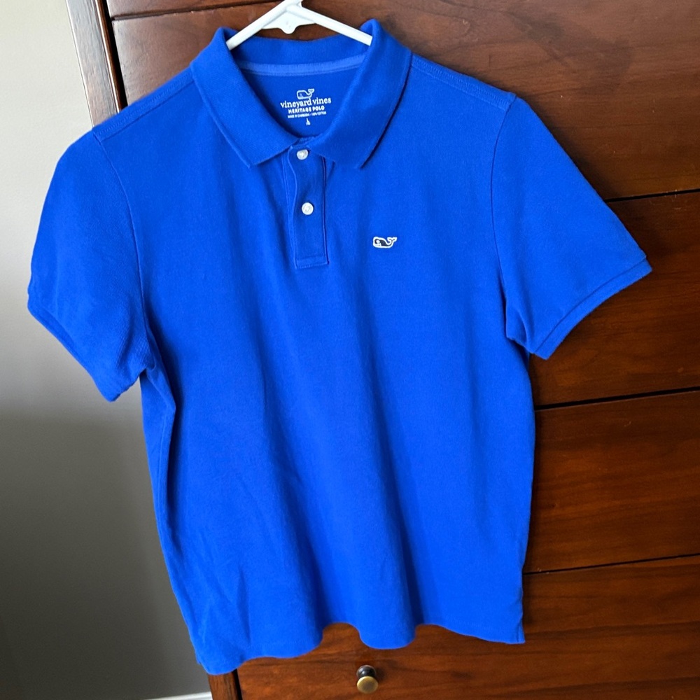 Vineyard Vines boy’s Polo Shirt in Royal Blue, size L